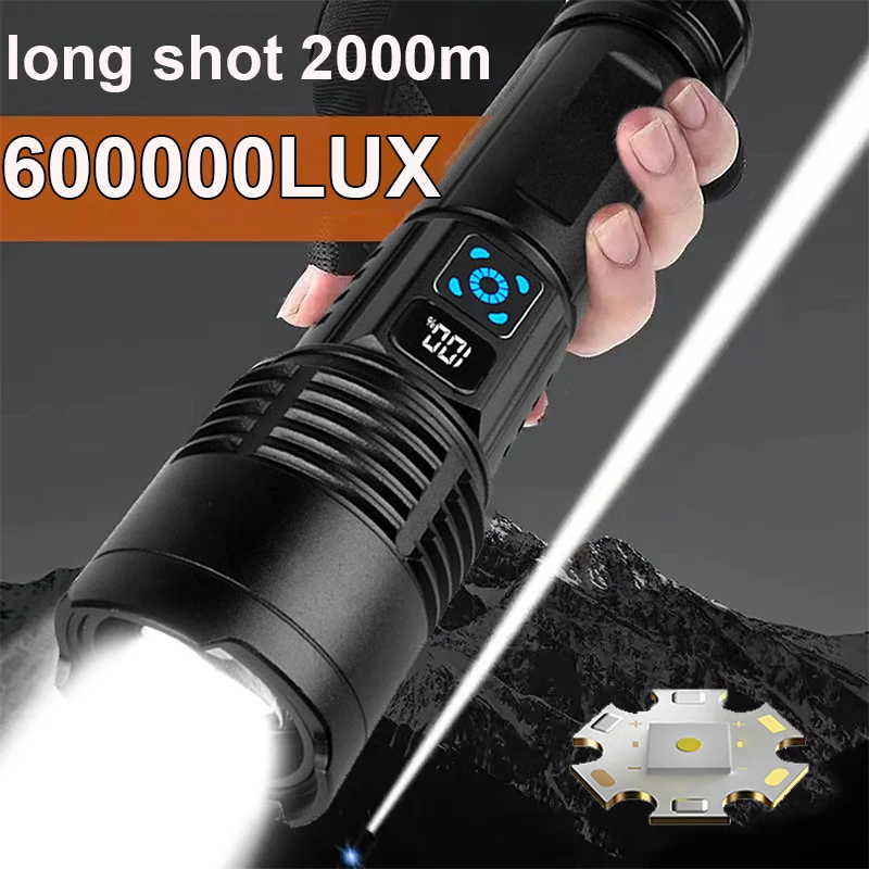 

Ultra Bright LED Flashlight High Power Rechargeable Flashlights Telescopic Zoom Torch Outdoor Camping Fishing Lantern