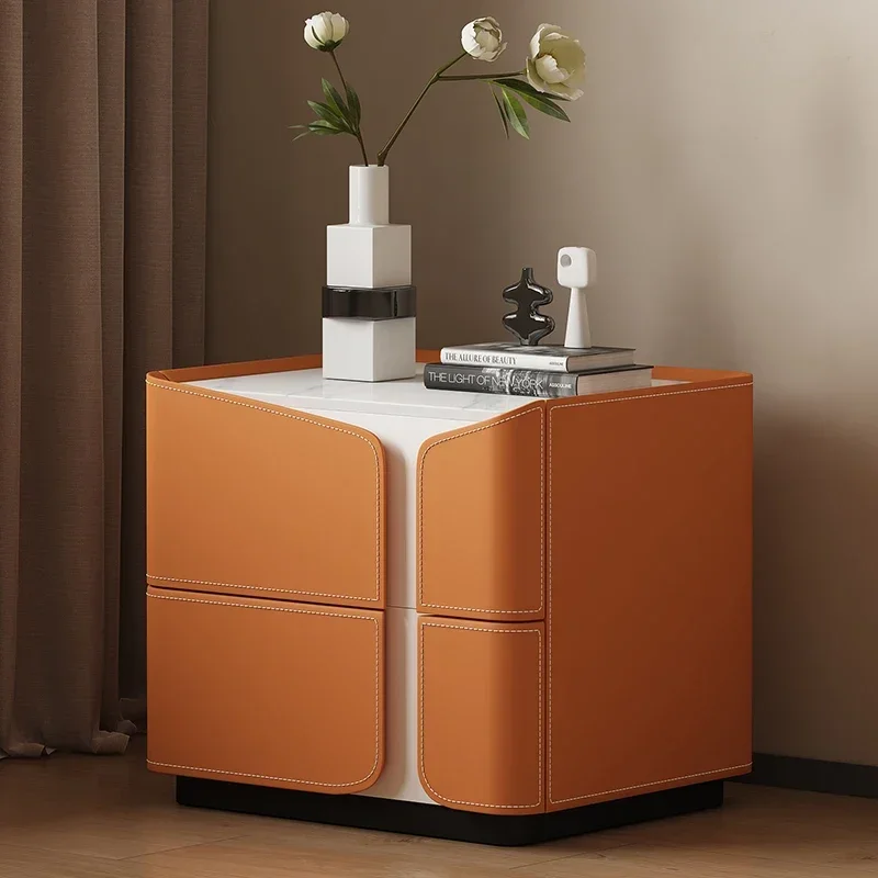 

G Italian style, bedside table is simple and modern, solid wood cream style, bedroom locker
