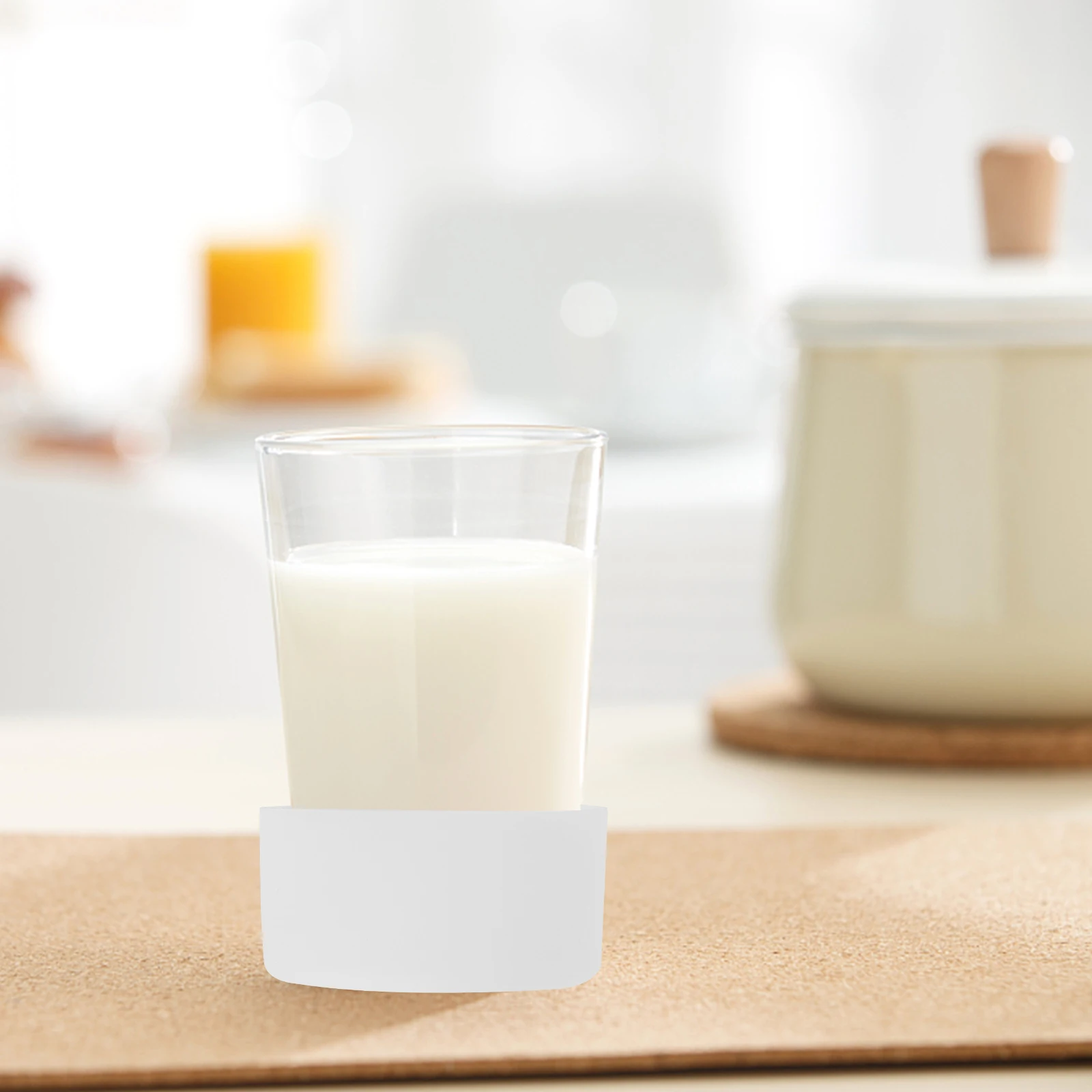 

2Pcs Multi Function Silicone Cup Covers Heat Insulation Glass Bottle Protector Glass Cups Heat-Insulated Cover