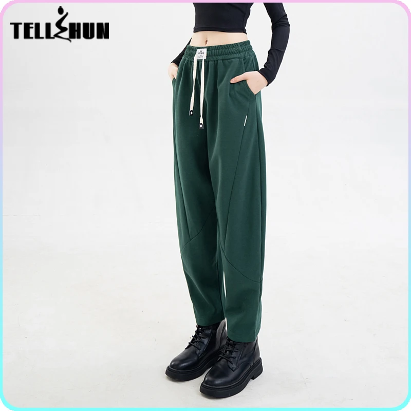 Solid Cotton Harem Black Wide Pants Women's Trousers 2024 Spring Y2k Fashion Ladies Sport Pants Classice Casual Sweatpant traff