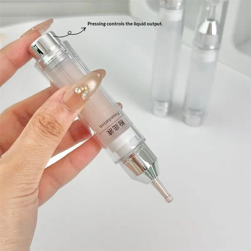 1 Stück nachfüllbarer Reise-Druckbehälter 5/10/15ml Leere DIY Airless-Spritze Hochwertige Pumpe Augencreme Ätherisches Öl Flasche – Detail 3