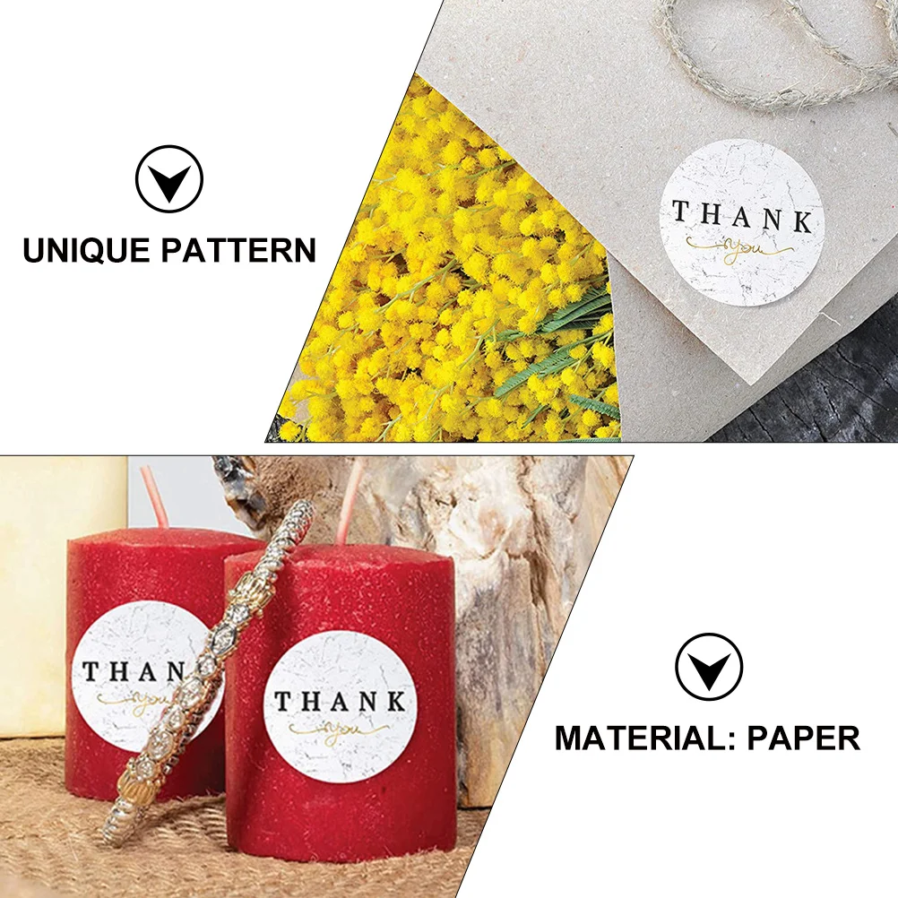 

500pcs Thank You Stickers Creative Decorative Gift Labels Sealing Paper Tags DIY Adhesive Unique Pattern Decor for Kids