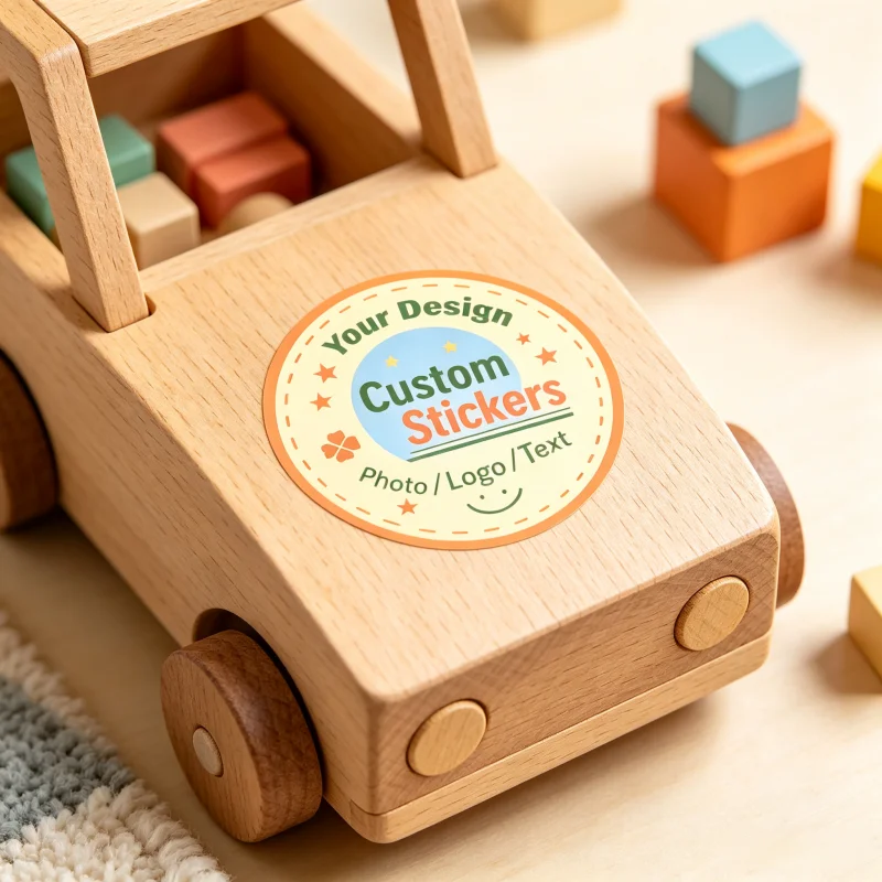 Individuell gestalteter Aufkleber, laden Sie Ihr Logo-Bild hoch, langlebige Etiketten für Geschenkboxen, Tierleckerli-Verpackungen und Dekorationen für Feiertagstreffen. – Detail 6