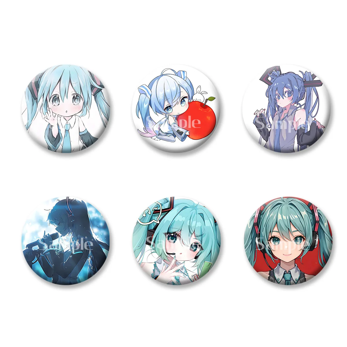 

Japanese Anime Cartoon Characters Cute Style Flash Badge Cards Souvenir Keychains Makeup Mirror Fridge Magnet ACG Accessories