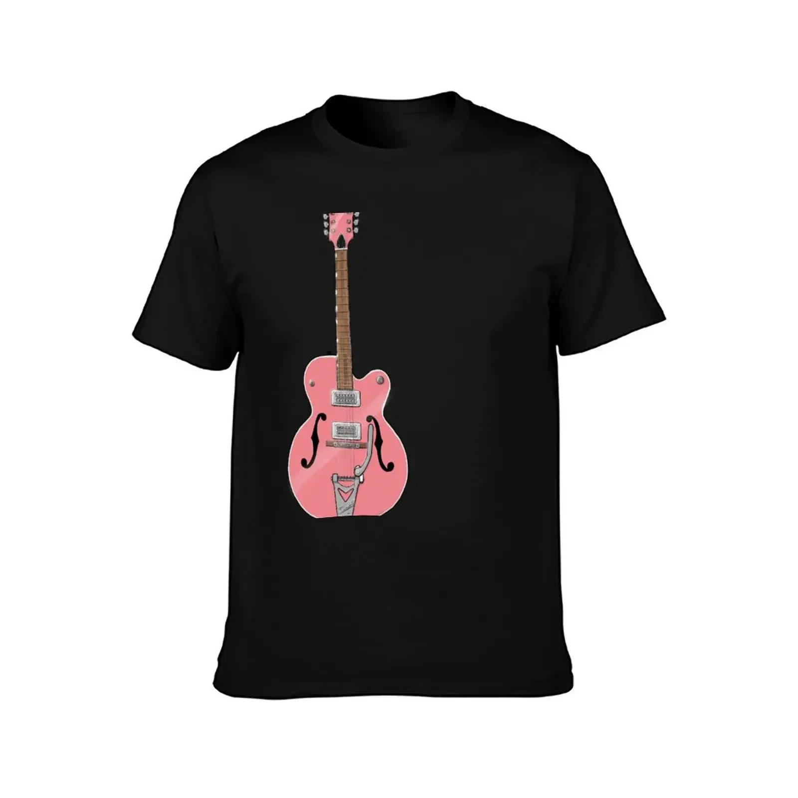 Solo Pink Guitar T-Shirt oversized summer tops man t shirt blue archive mens t shirt graphic