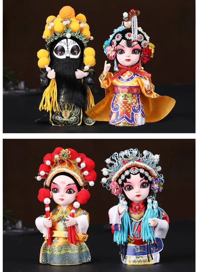 中国風の特徴的な外国人への小さなギフト京劇のキャラクターの顔北京のお土産シルク人形の装飾
