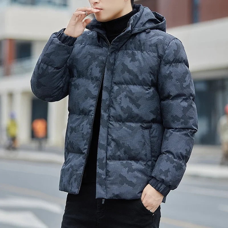 Men Thick Warm Winter Jackets Hooded Puffer Jacket Men Cotton Padded Jacket 5XL Fashion Casual Clothing 2022 Streetwear Coat