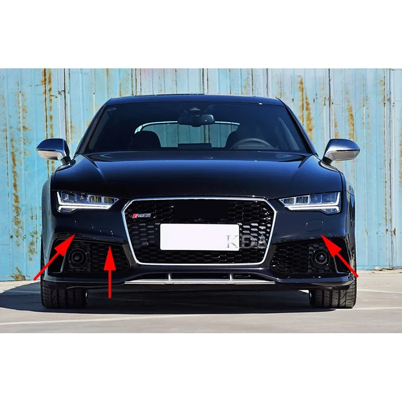 Car Front Bumper Headlight Washer Towing Tow Hook Eye Cover Cap no paint for Audi RS6 RS7 2012 2013 2014 2015 2016 2017 2018