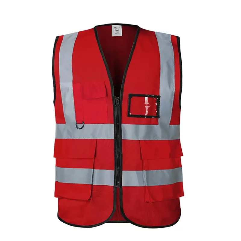 High Visibility Safety Vest with Pockets Reflective Work Vest ANSI/ISEA Class 2