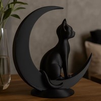 3D Printed Creative Toy Ornaments Moon Cat Decorative Cute Cat Desktop Decoration Crafts Party Home Decor