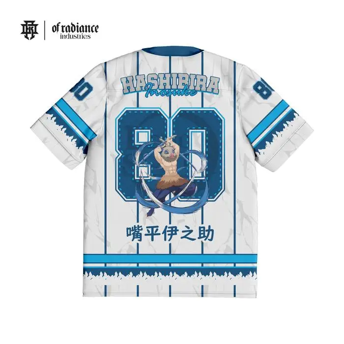 80 camisa demon slayer kimetsu estilo coreano kpop beisebol hóquei oversize camiseta casual moda anime diário unisex camisetas topos