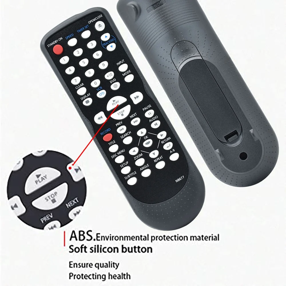 NB677 Remote Control for  navox NB677UD CDV220MW9 CDV220MW9/F DVD VCR Player Remote Control Replacement