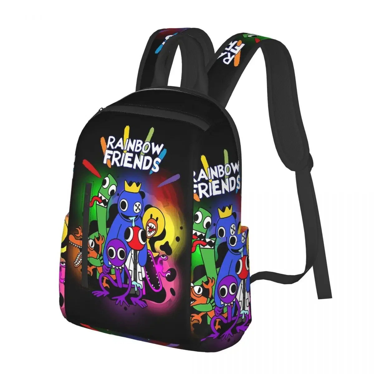 

Rainbow Friends Characters Student Backpack School Bag Hiking Travel Daypack for Boys Girls Fashion Bookbag Shoulder Bags