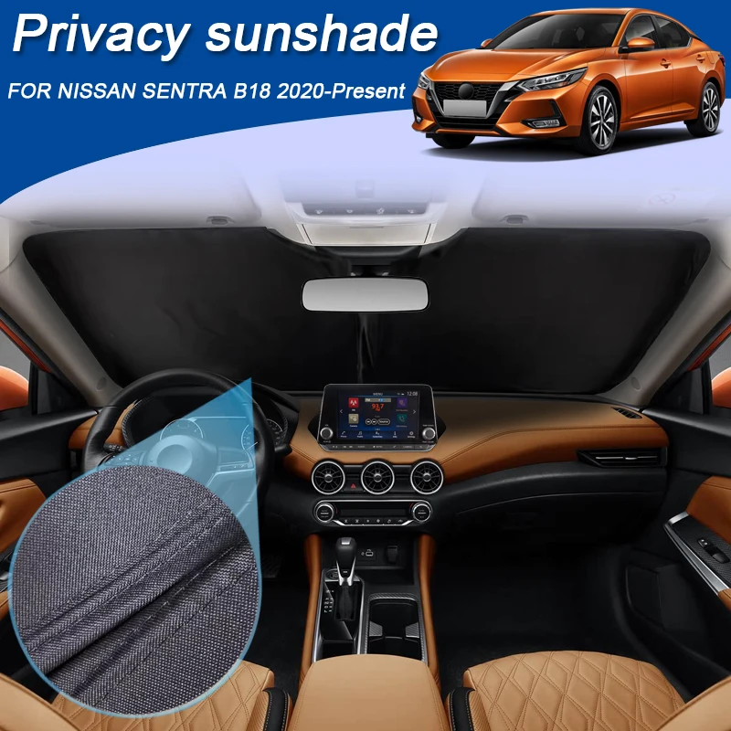 

Автомобильный солнцезащитный козырек на черное окно для NISSAN SENTRA B18 2020-настоящее время, анти-УФ- теплоизоляция, защитная крышка, аксессуар для интерьера
