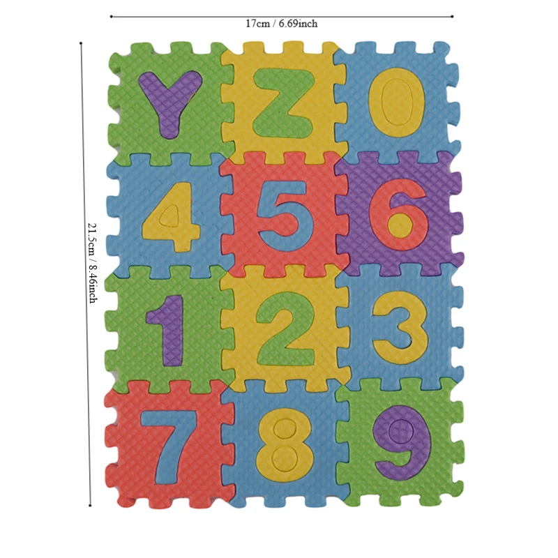 5x5cm Letter Alphanumeric Mats 3D Puzzle Soft Floor Baby Crawling Play Foam Kids Carpet Intellectual Educational Toy 36pcs/set