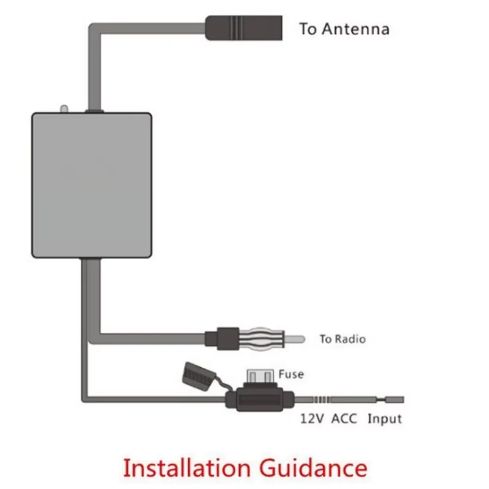 自動車ラジオ FM アンテナ信号ブースターアンプユニバーサル 12V FM カーラジオアンテナ強化アンプアクセサリー