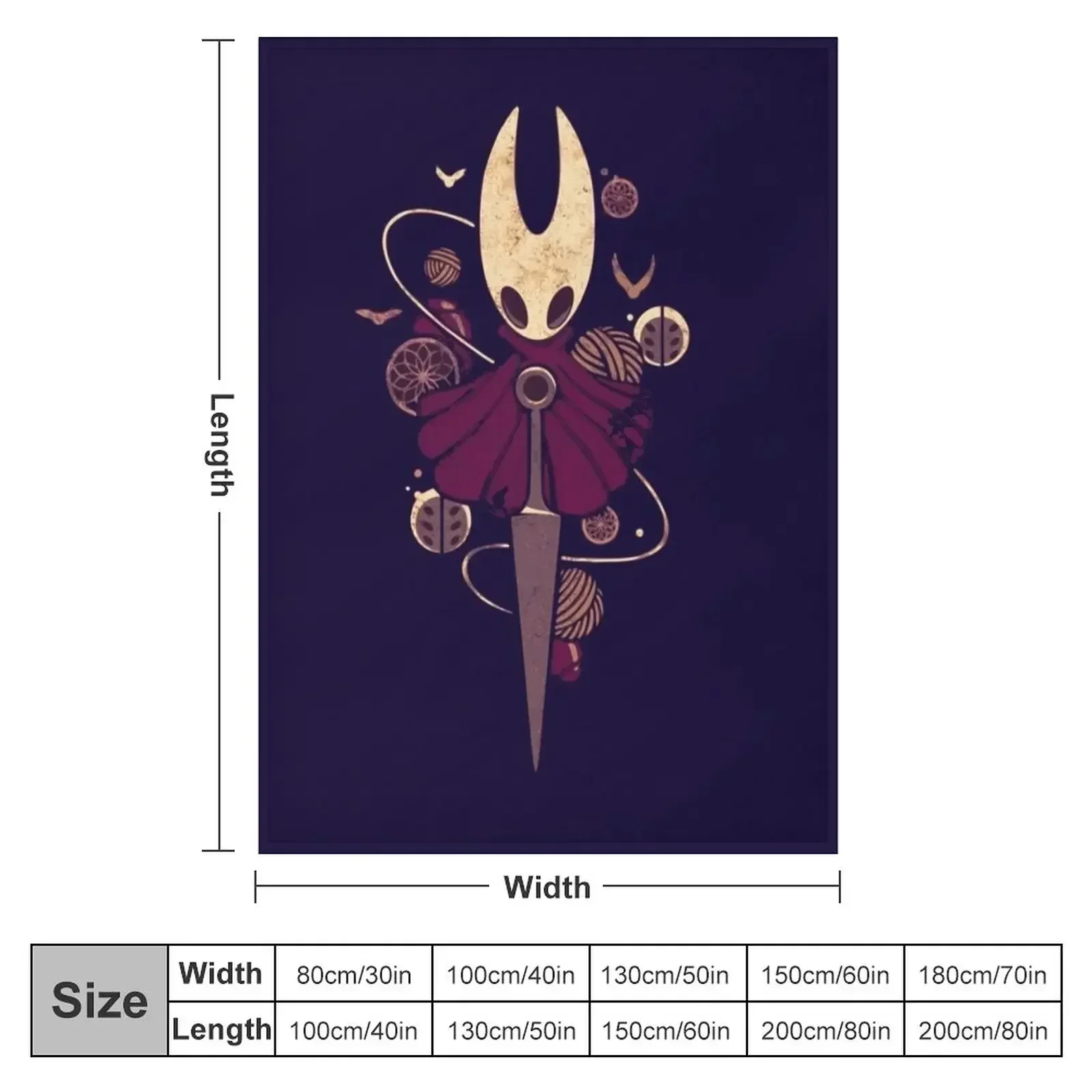 Silksong Hollow Knight Hornet Bug Videogame Throw Blanket Flannels Sofa Throw sofa bed Blankets