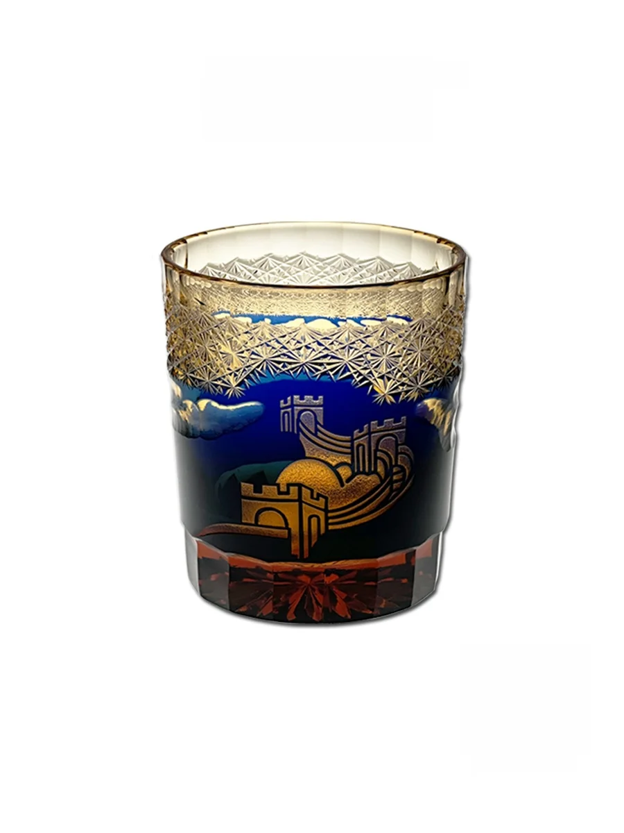 

Handmade Whiskey Glass Japanese Style Chiburi Cut Glass Retro Trend National Tide Gift Vias Great Wall Small Audience Premium...