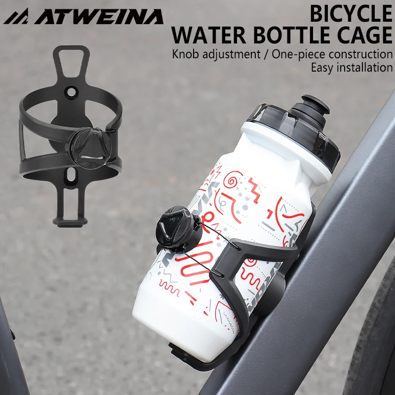 AliExpress NONE ATWEINA Universal Adjustable Bike Bottle Cage 68-90mm Water Bottle Holder with Integrated AirTag Case Cycling Equipment