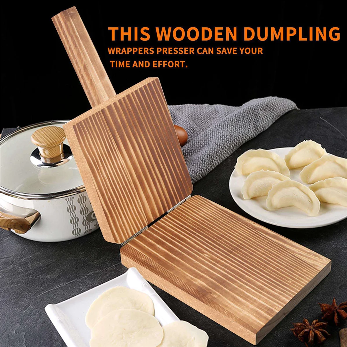 Dough Pressing Tool Dough Presser Dumpling Skin Wood Dumpling Pressing Tool Dough Presser Dumpling Wrappers Presser D