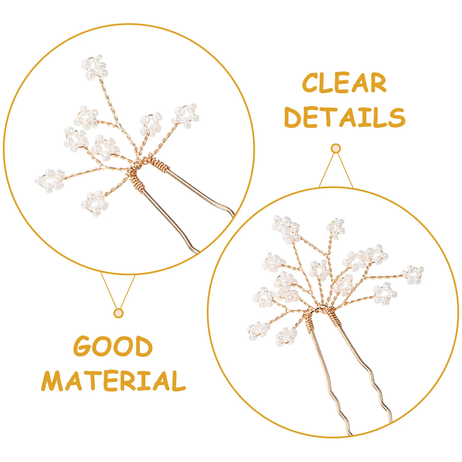 

5Pcs Wedding Hair Pin Bridal Accessories Elegant Rice Beads for Special Occasions Wedding Accessories for Bride