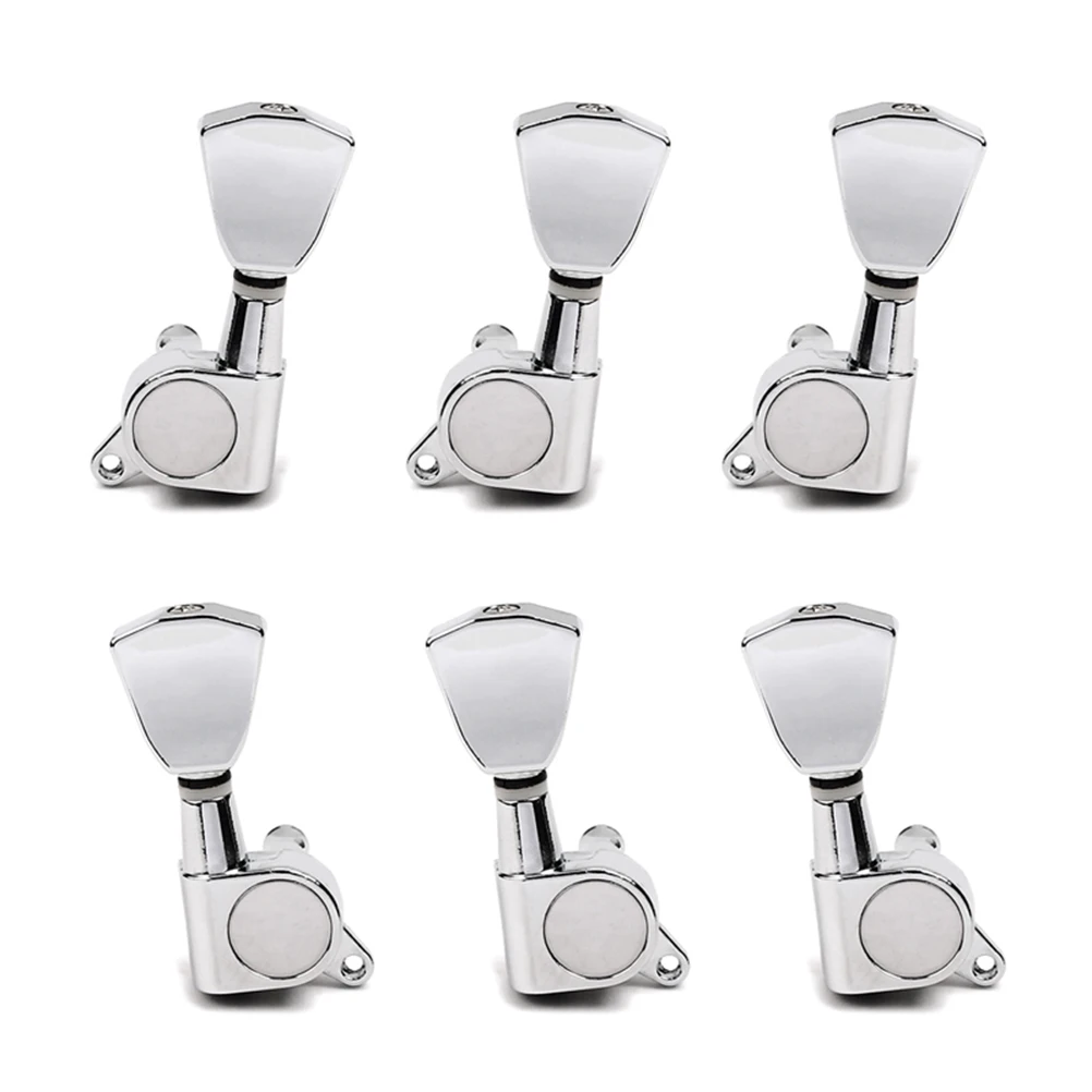 

Chrome Knob Guitar Machine Heads Acoustic Replacement Parts Hardware Classical Tuners Pegs Banjo Tuning Key