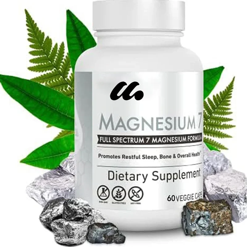 

Magnesium supplement, natural magnesium capsules, supporting muscle recovery, containing vitamin B6 and manganese citrate