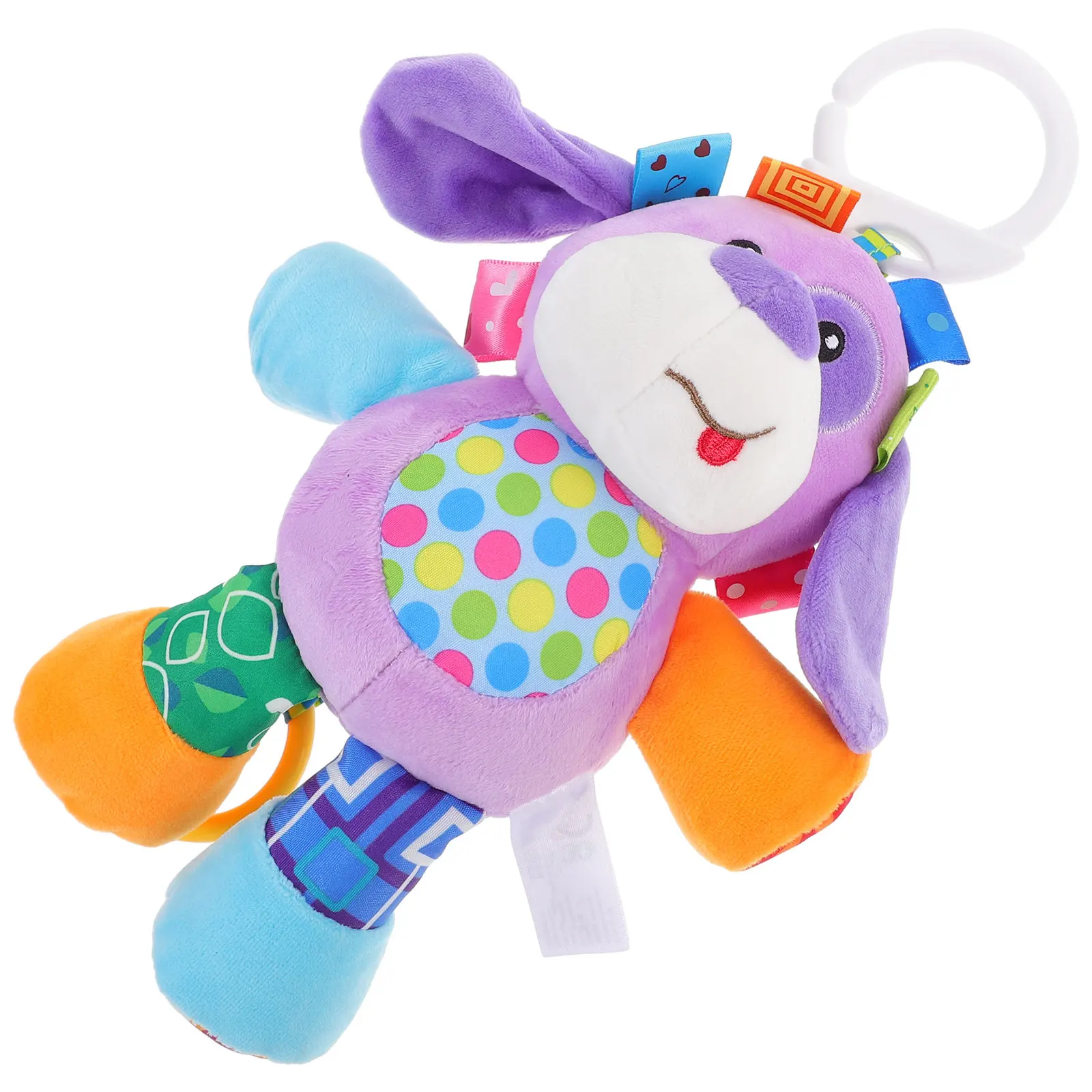 

Dog Ring-Down Pacify Baby Infant Newborn Purple Sensory Early Education Crawling Development Interactive Sound Fun