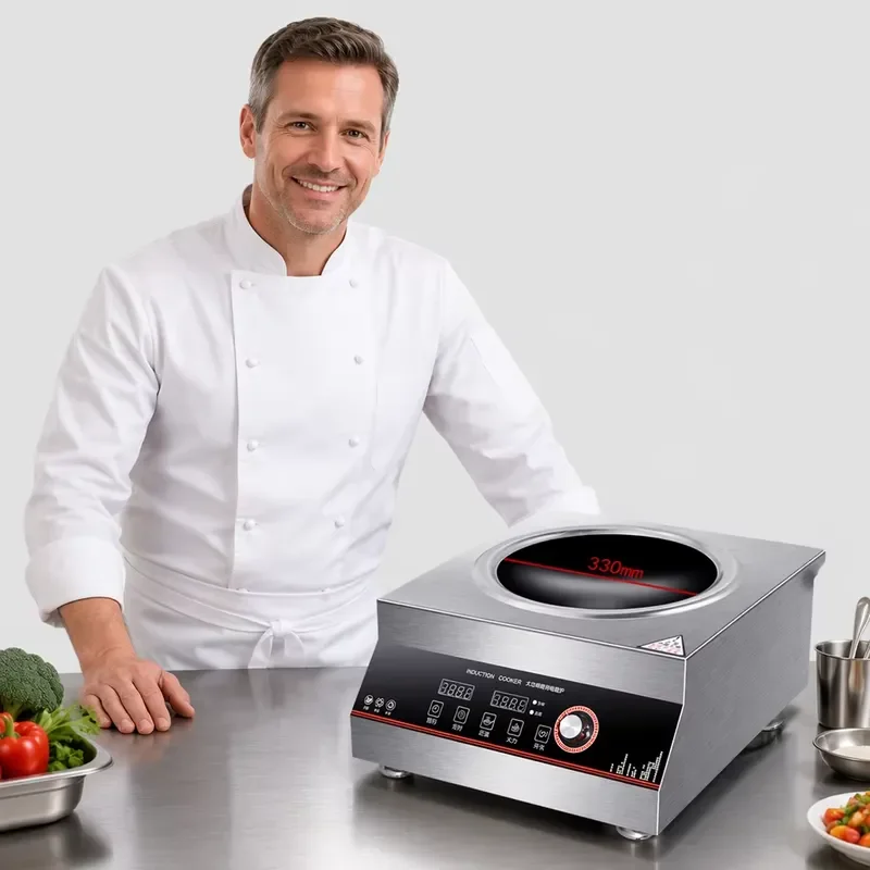 6000W Commercial Induction Cooker Heavy Duty Stainless Steel High Efficiency Hot Kitchen Equipment for Restaurant Wholesale