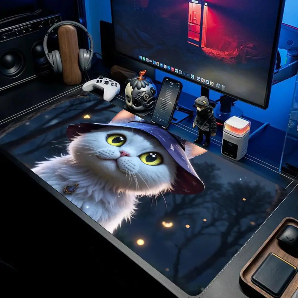 

wizard cat Mouse Pad large keyboard mouse desk pad non-slip rubber gaming mouse pad laptop mouse carpet