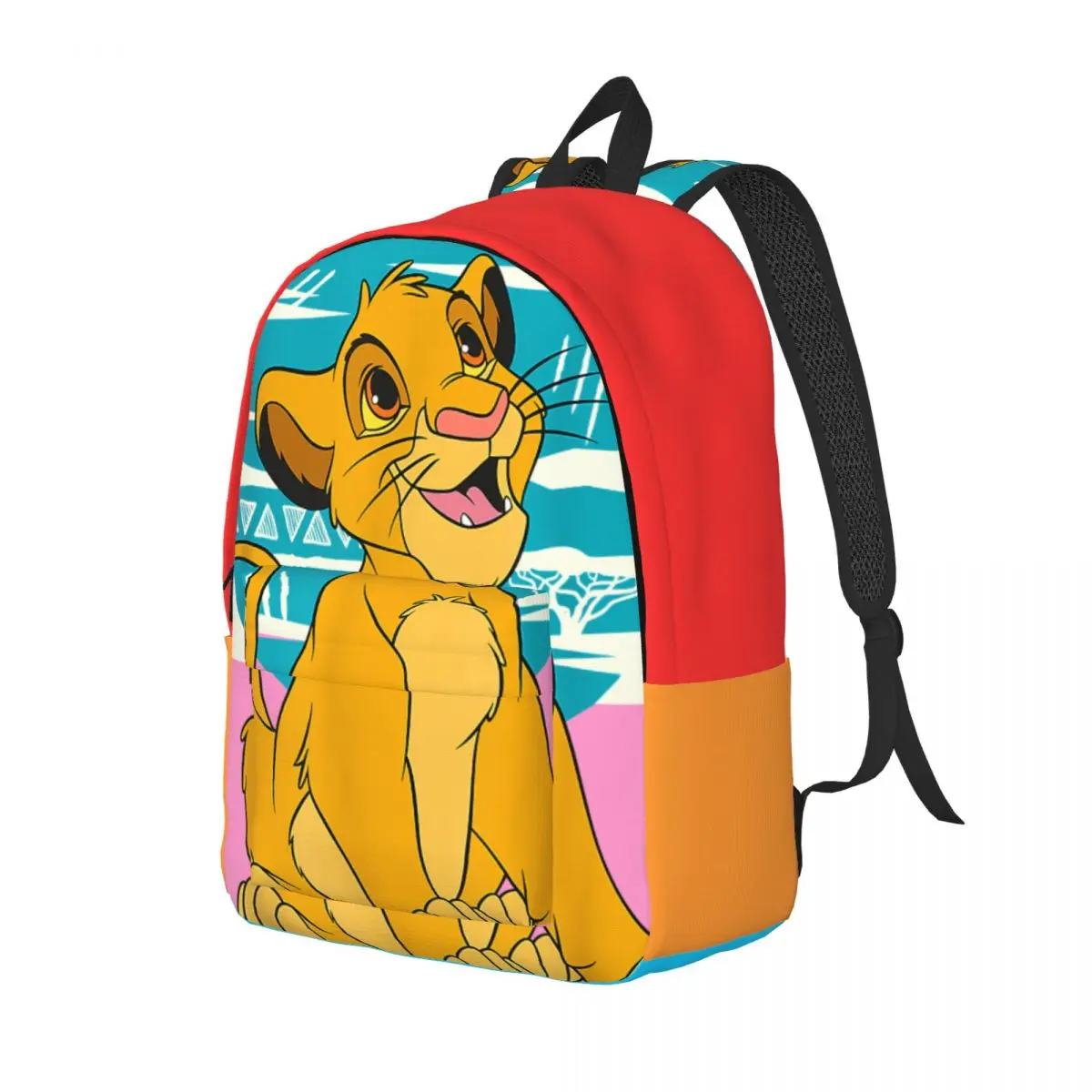 Journey Young Retro Simba Happy Blue Classic Multi Compartment Personalised Disney｠The Lion King｠Film School Students Birthday