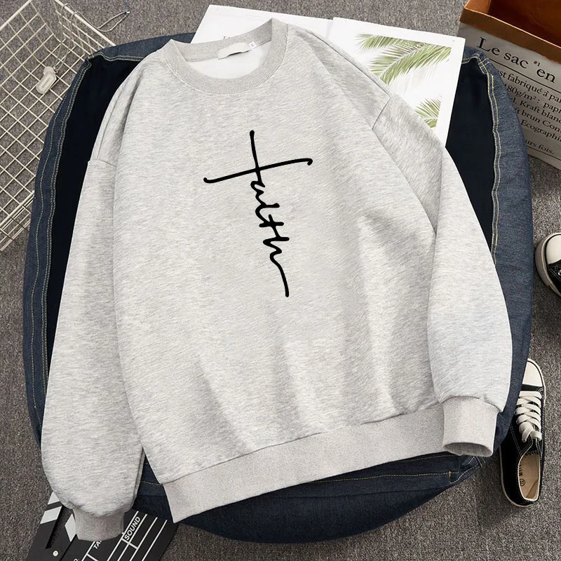 Blessyuki Simple Loose All-match Hoodies Men Autumn Cotton Long Sleeve Printed Sweatshirt Male Oversized O-neck Basic Pullover