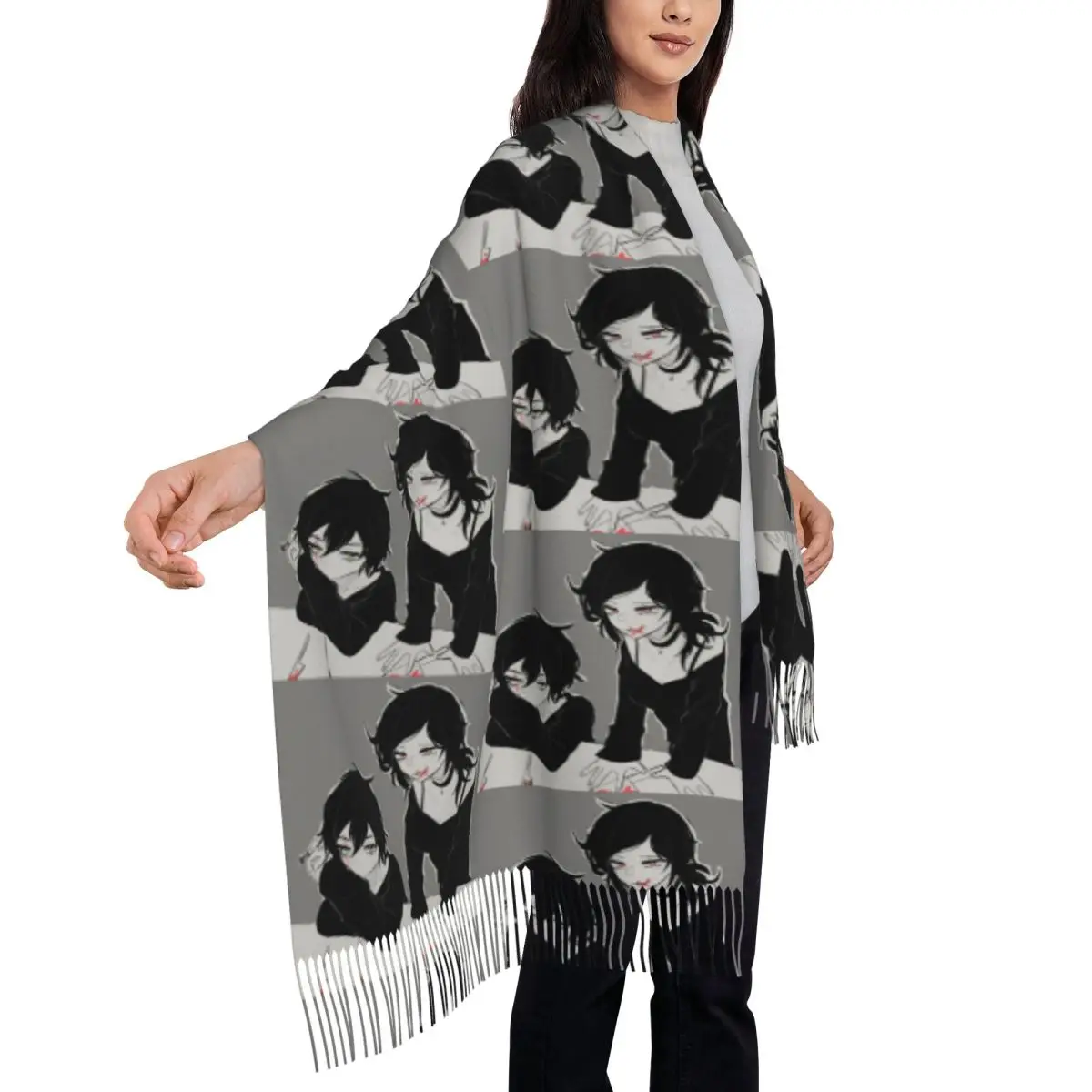Ashley And Andrew The Coffin Of Andy And Leyley Scarf Tassel Scarves for Women Soft Warm Shawls and Wraps Fall Winter Shawl Wrap