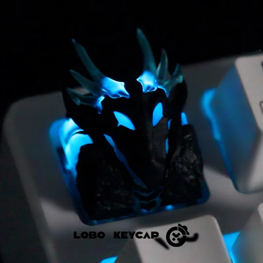 Solo Leveling Keycaps Anime Cool Custom Artisan Translucent Shadow Army Resin Key Caps for Mechanical Keyboard Game Accessories
