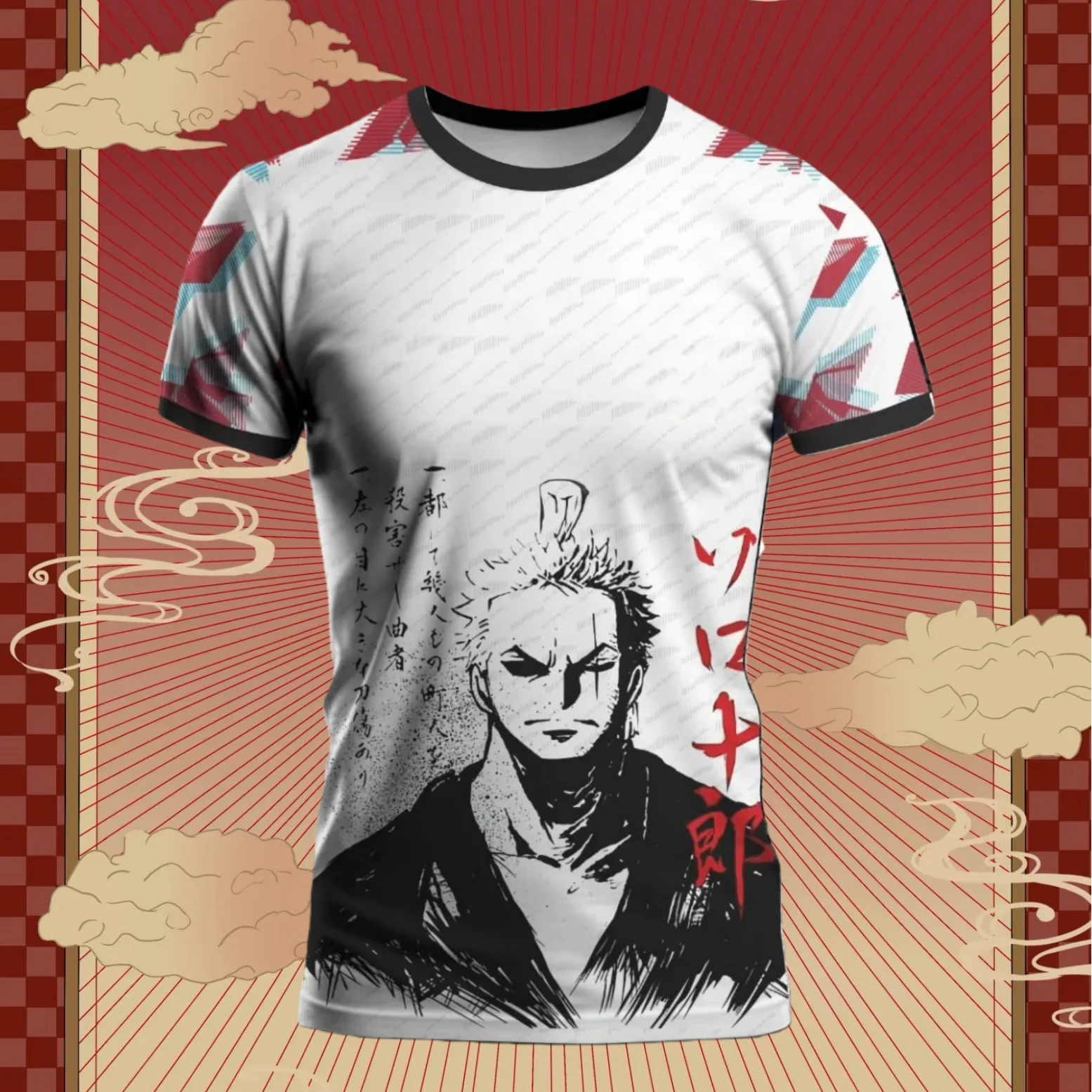 

Горячая аниме One Piece Luffy Roronoa Zoro, летняя трикотажная футболка большого размера, 3D многофункциональный топ для взрослых и детей, Рождественский