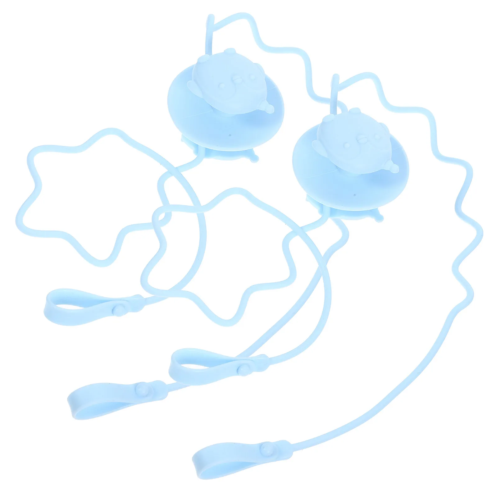 

1Pair Silicone Baby Utensils Holder Strap Suction Cup Stable Spoon Fork Holder Infant Feeding Aid Highchair Accessories