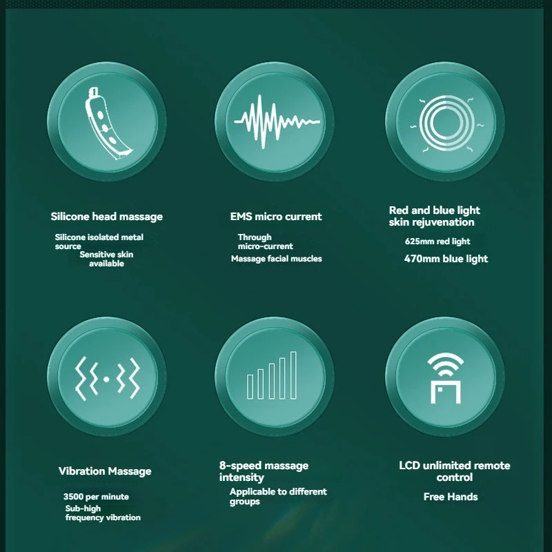 جهاز Lntelligent لتشكيل الضوء الأحمر والأزرق للوجه، وإزالة عضلات الماستر والذقن المزدوجة، وشد الوجه على شكل حرف V #6