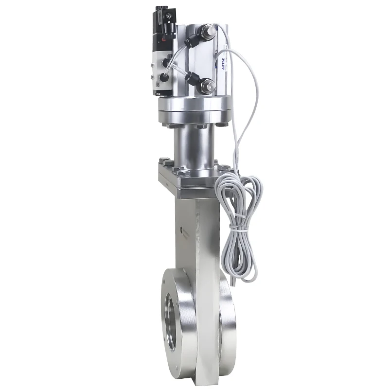 UHV high vacuum Gate Valve with cf160 Flange vacuum control valve  vacuum Block valve With pneumatic actuator