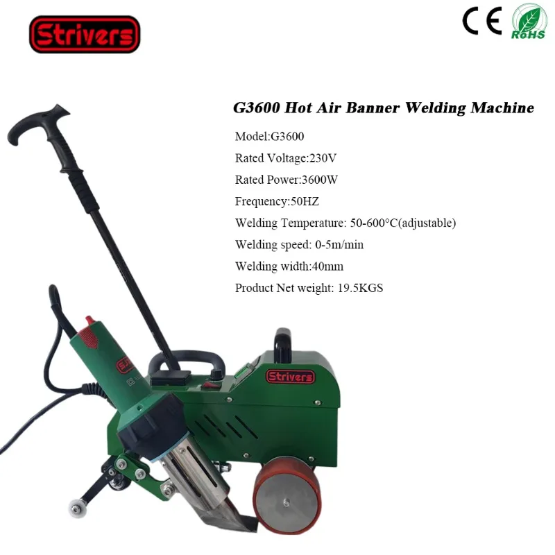 

Roofing Membrane Welder Hot Air Welder G3600 3600W Tent Banner Pvc Waterproofing Membrane Welding Machine Automatic Wedge Welder