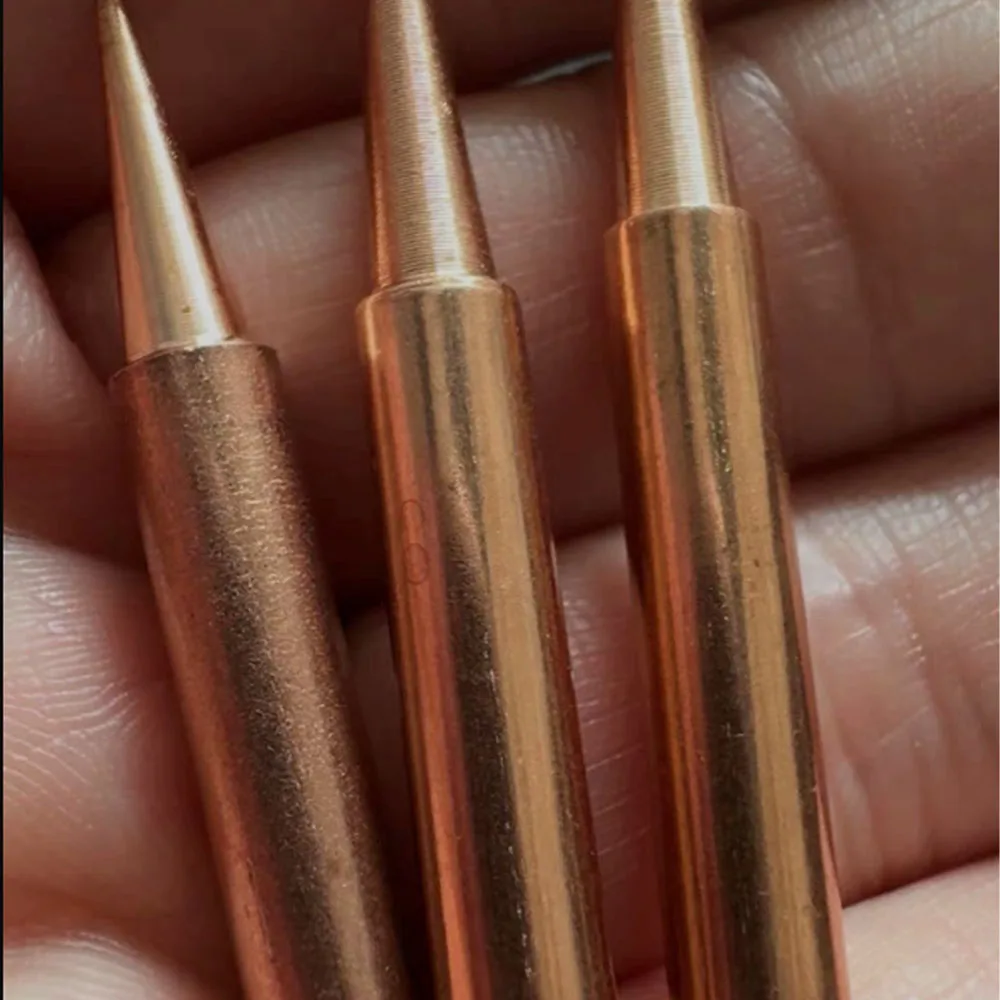 1/3/5/10Pcs Internal Heating Constant Temperature Iron Tip Non-Magnetic Pointed Of Pure Copper Electric Soldering Iron Tip 900M-