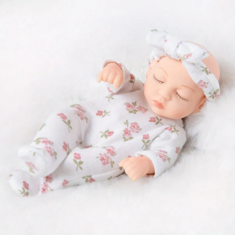 Mini jouet de maison de jeu de simulation pour enfants, mignon, petit, drôle, mode, reborn, beurre, dormir, cadeau, 18cm