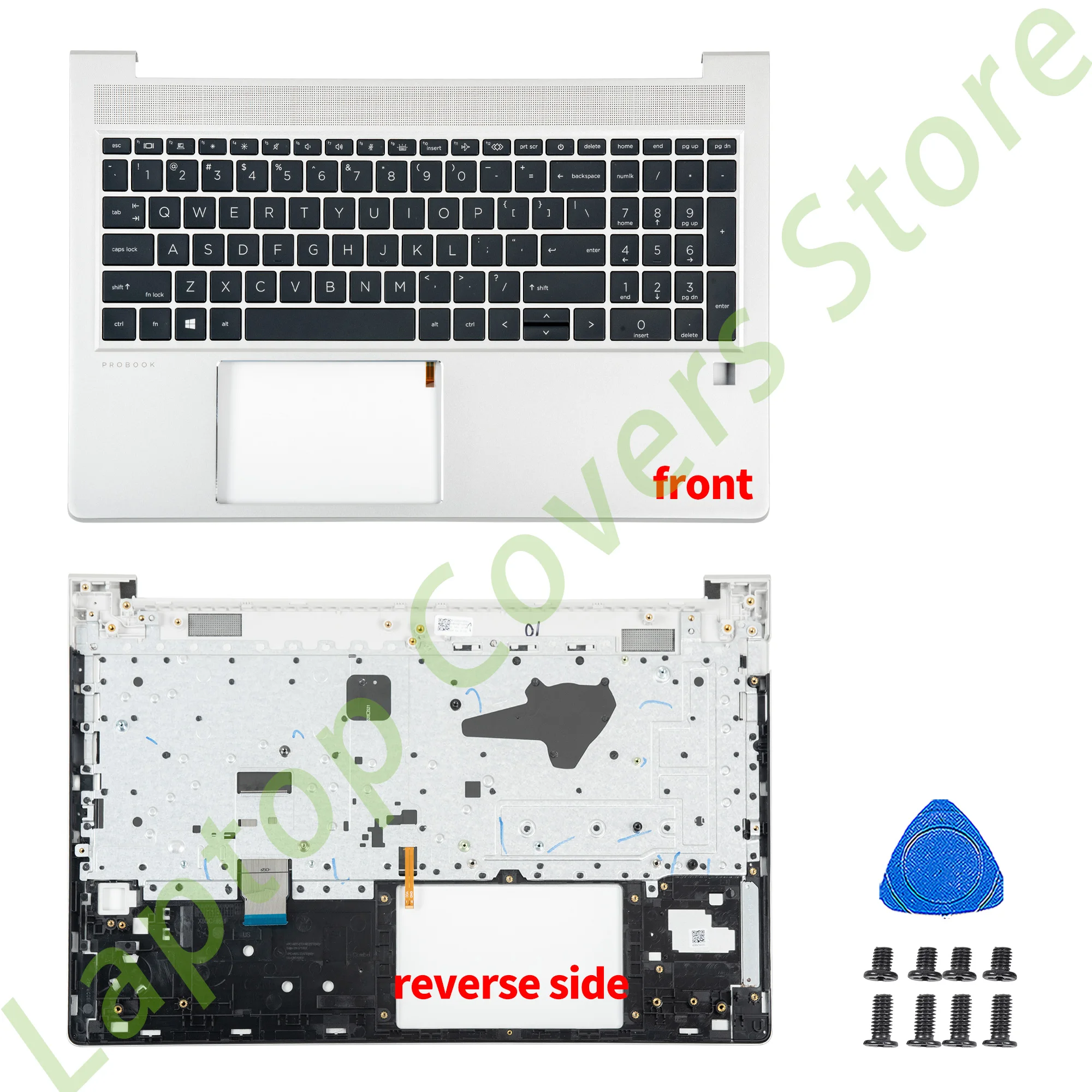 

NEW For Probook 450 G8 450 G9 455 G8 ZHAN 66 Pro 15 G4 G5 Keyboard With Upper Cover HSN-Q27C-5 HSN-Q34C-5 Silver Replacement