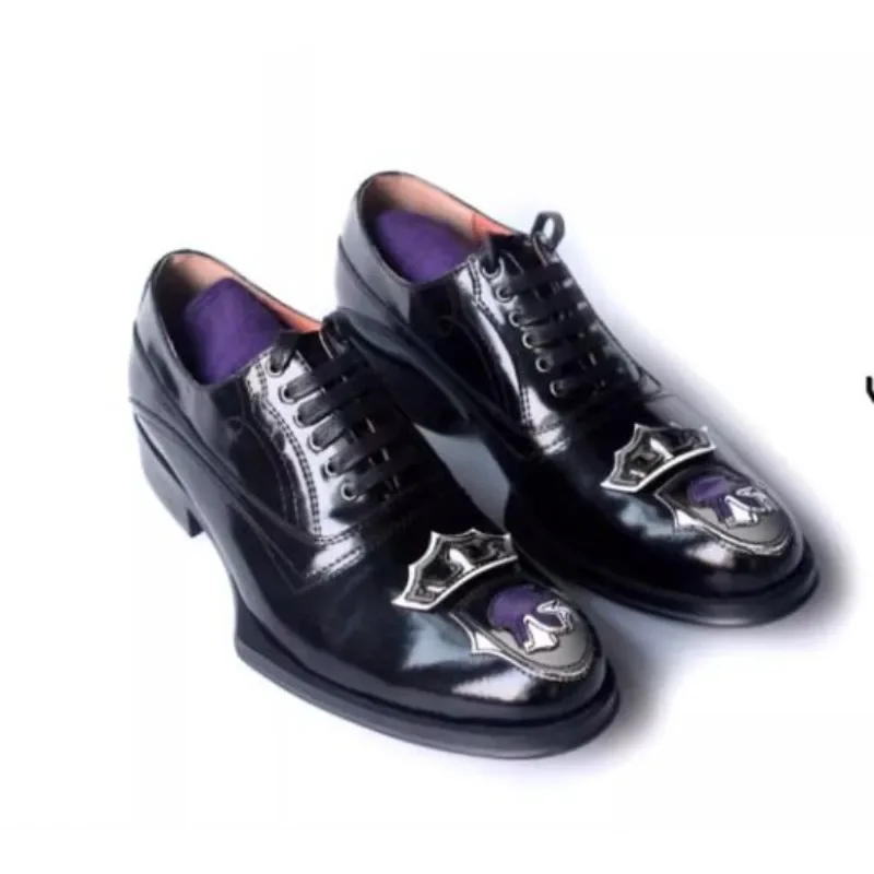 

Spring and Autumn Embroidery Shoes Men's Four Seasons Casual Fashion Versatile Brogue Shoes Cowhide Convenient Dress Shoes 2025