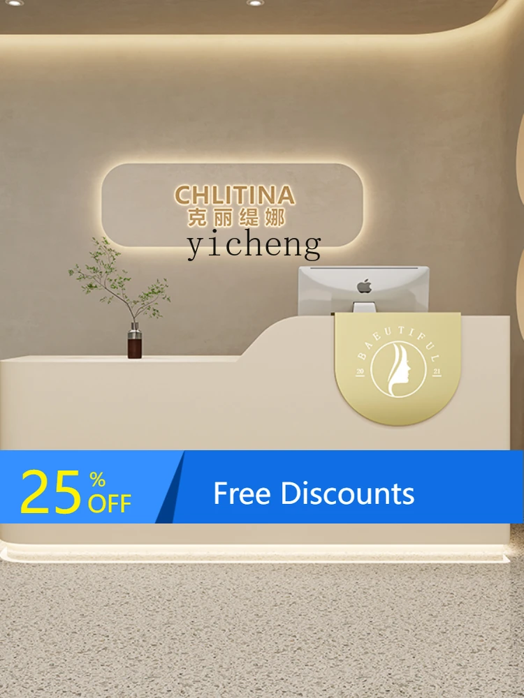 

LYY Cashier Desk Small Shop Counter Hair Salon Desk Pet Shop Paint Front Desk