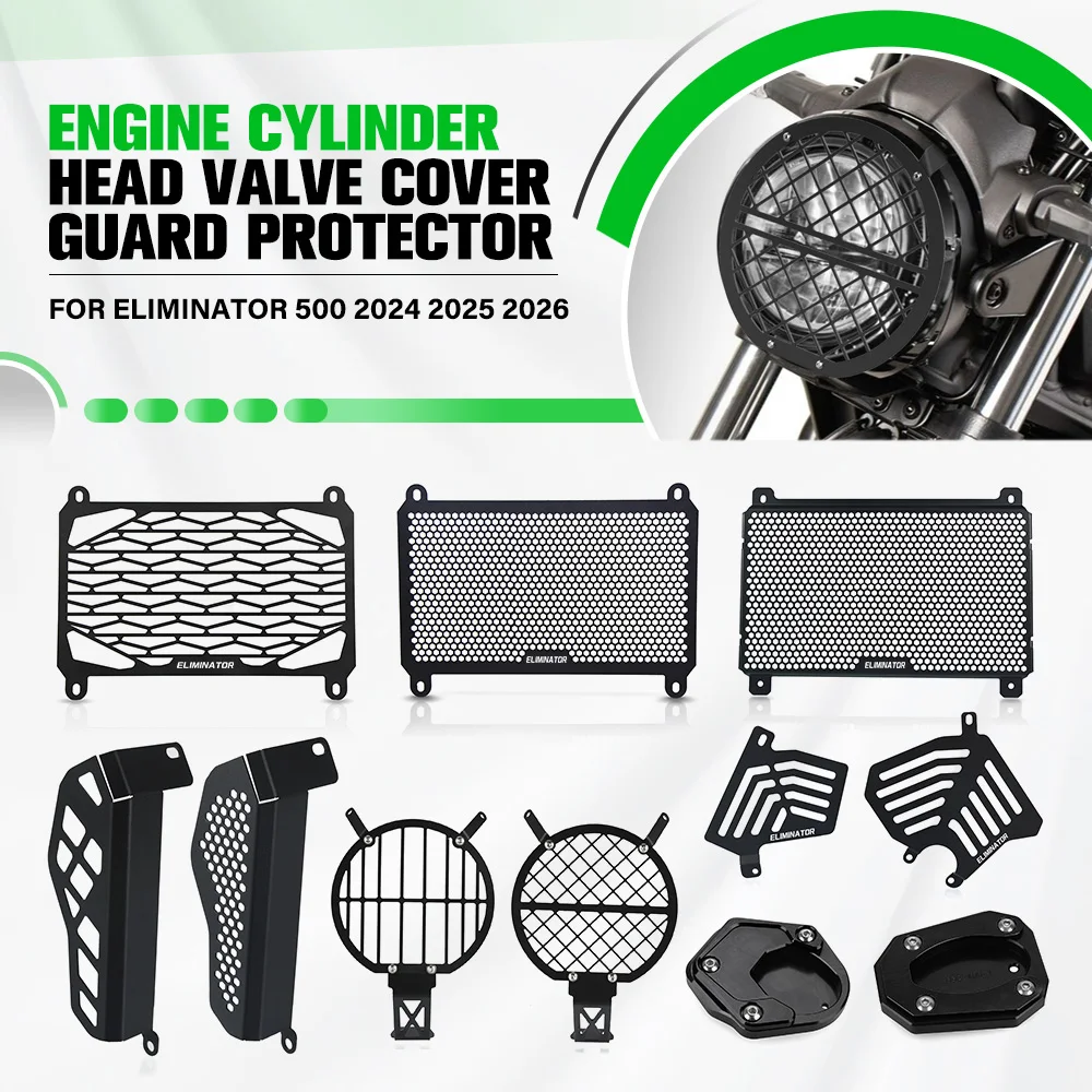 

For Kawasaki Eliminator 500 2024 2025 2026 New Motorcycle Accessories Engine Cylinder Head Valve Cover Protector Headlight Guard
