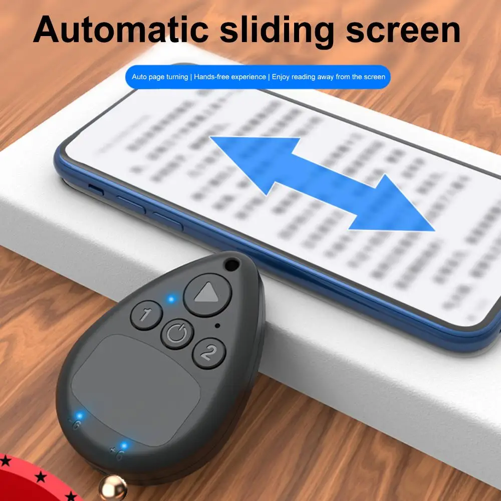 Wireless Auto Clicker with Battery Hands Free Silent & Adjustable Speed BT Phone Screen Tapper Phone Automatic Clicker for Read