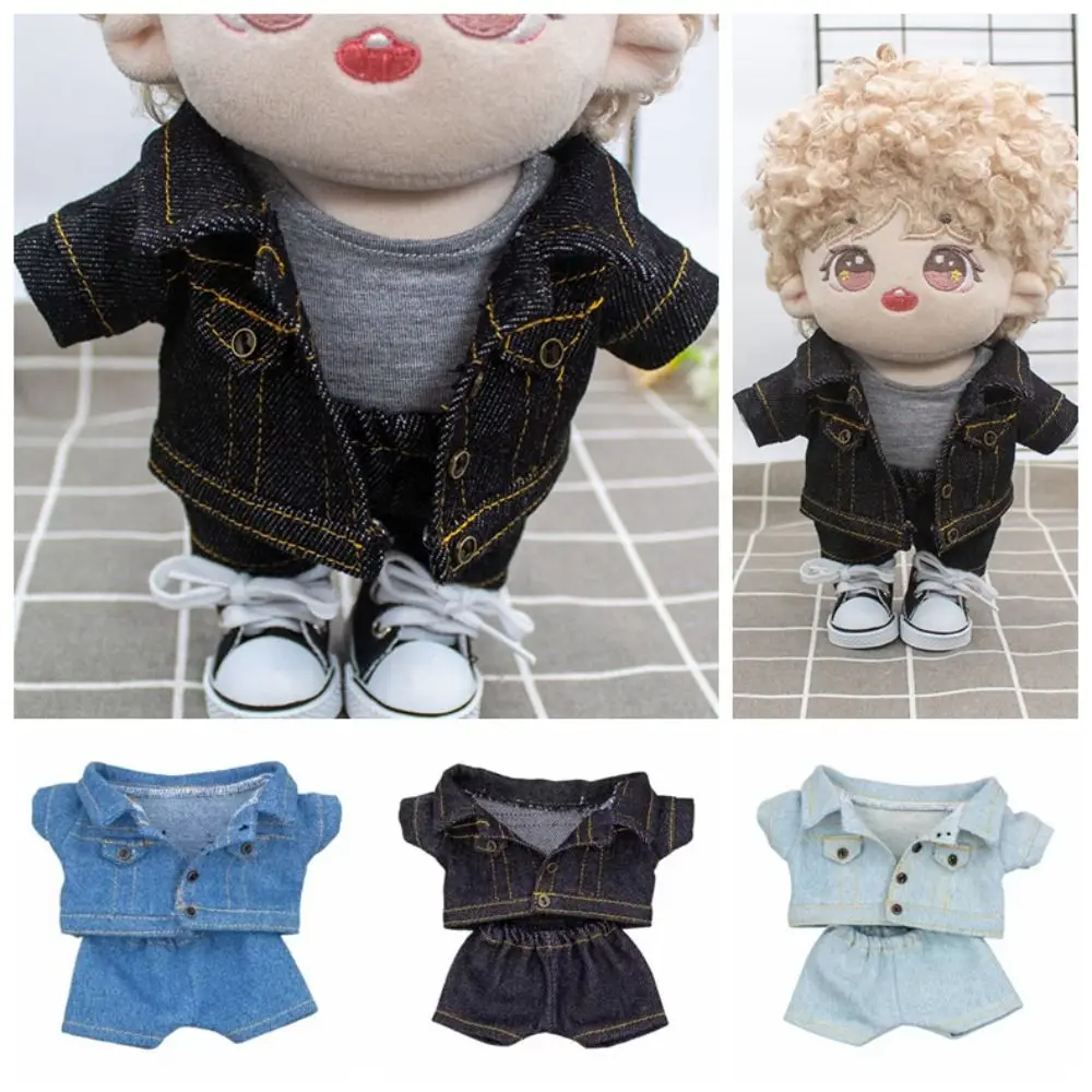 

Casual Wears Cotton Doll Jeans Daily Outfit Clothes Suit Doll Jacket Pants Denim Dress Up Doll Coat Tops Dolls Accessories