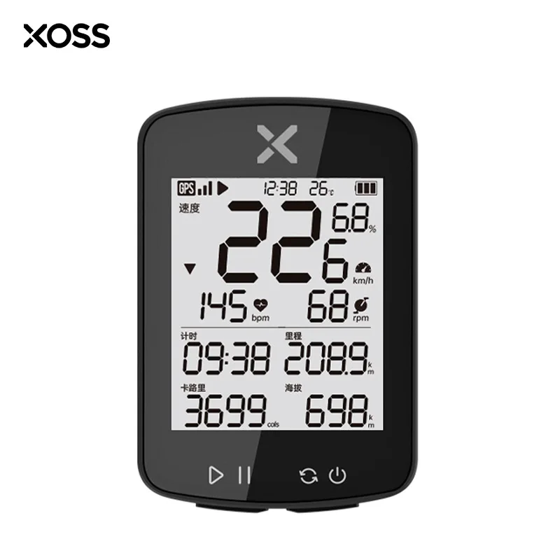 Suitable forXOSS Walker Small G + Bicycle GPS Code Meter Road Mountain Bike Wireless Speed Cycling Mileage Meter Chinese