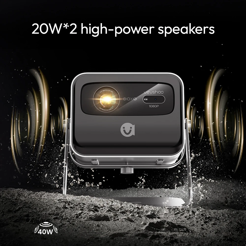 BYINTEK V80 2200 ANSI DLP Home Projector with Stand 1080P & 4K Support for Immersive Home Theater