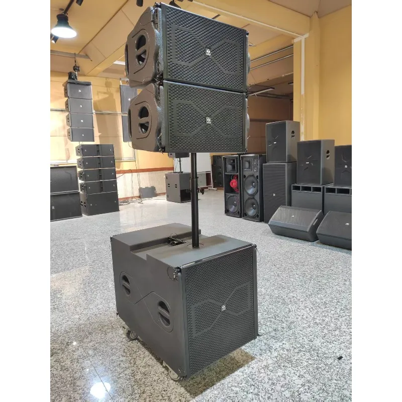 Portable Active Line Array loudspeaker with 18-inch subwoofer, portable party sound system for outdoor concert churches